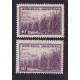 ARGENTINA 1935 GJ 758 ESTAMPILLAS NUEVAS MINT PAPEL RAYADO VERTICAL 2 COLORES DIFERENTES U$ 7.8